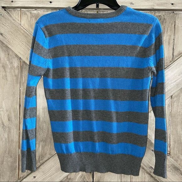 Cherokee Striped Sweater Blue Grey - Picture 3 of 3